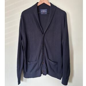 American Eagle Vintage Y2K Navy Grandpa Cardigan Sweater Athletic Fit XL